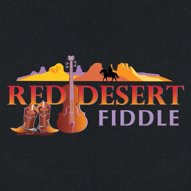 Red Desert Fiddle, Red Text Cut-Out.