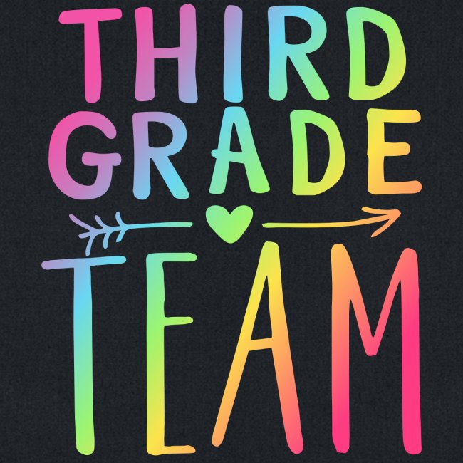 Third Grade Team Neon Rainbow Teacher T-Shirts