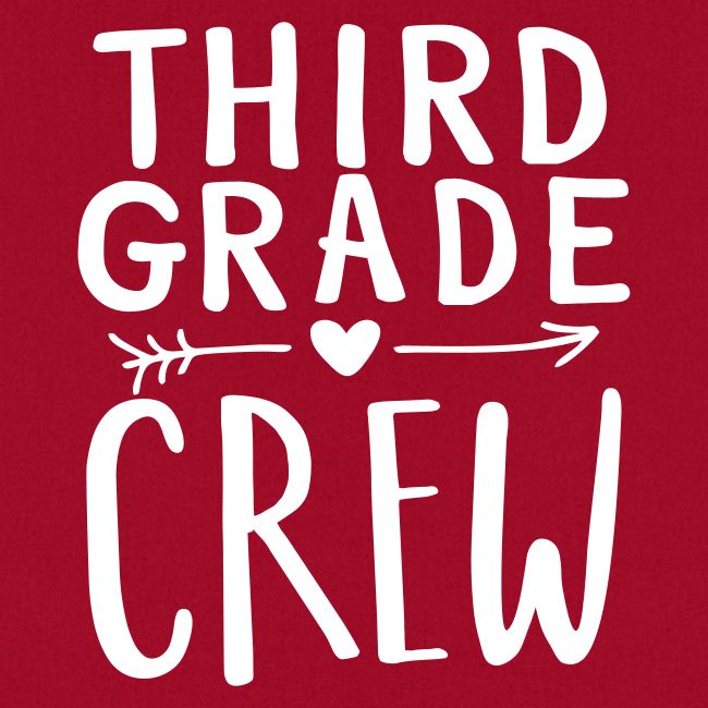 Third Grade Crew Heart Teacher T-Shirts