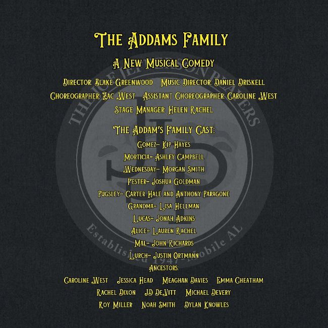 Addams Family Show Shirts