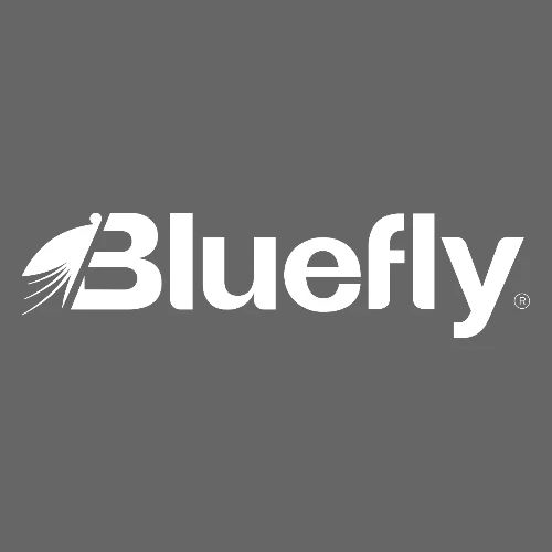 Bluefly Logotype - White - Tote Bag