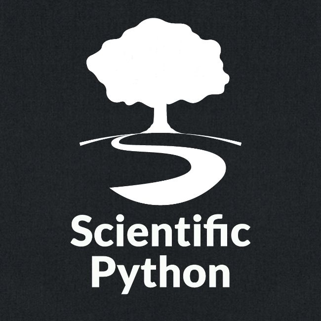 scientific python white logo