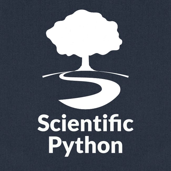 scientific python white logo