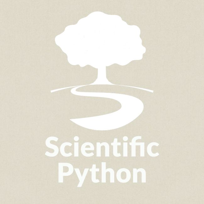 scientific python white logo