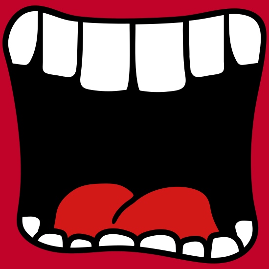 mouth screaming big mouth roar comic cartoon funny' Tote Bag | Spreadshirt