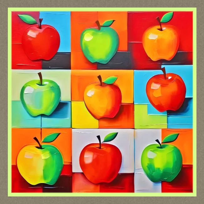 Colorful Apple Grid