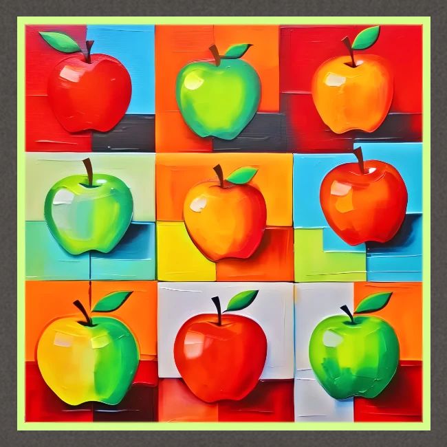 Colorful Apple Grid