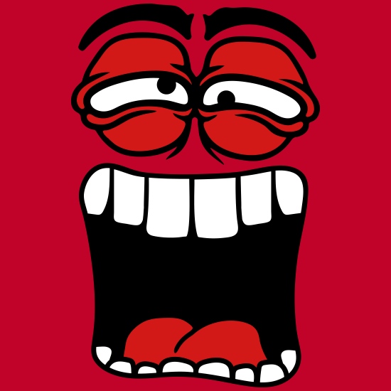 face eyes crazy confused cartoon screaming mouth b' Tote Bag | Spreadshirt