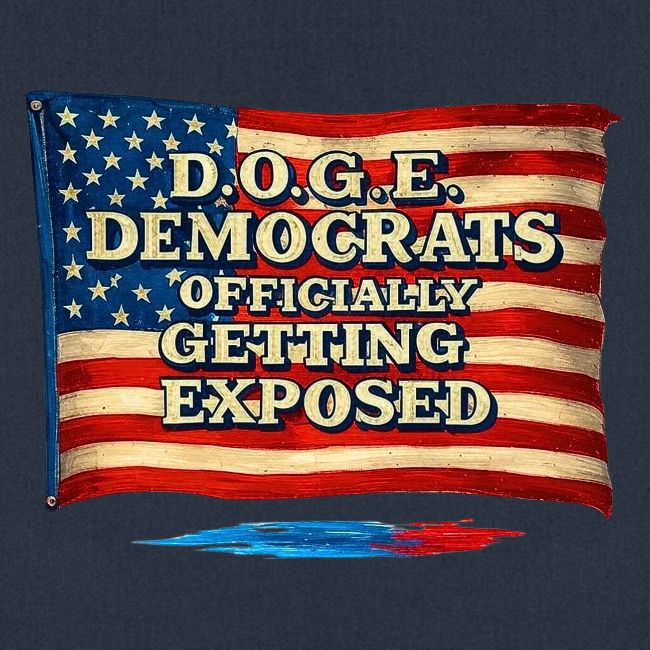 D.O.G.E. American Flag Retro