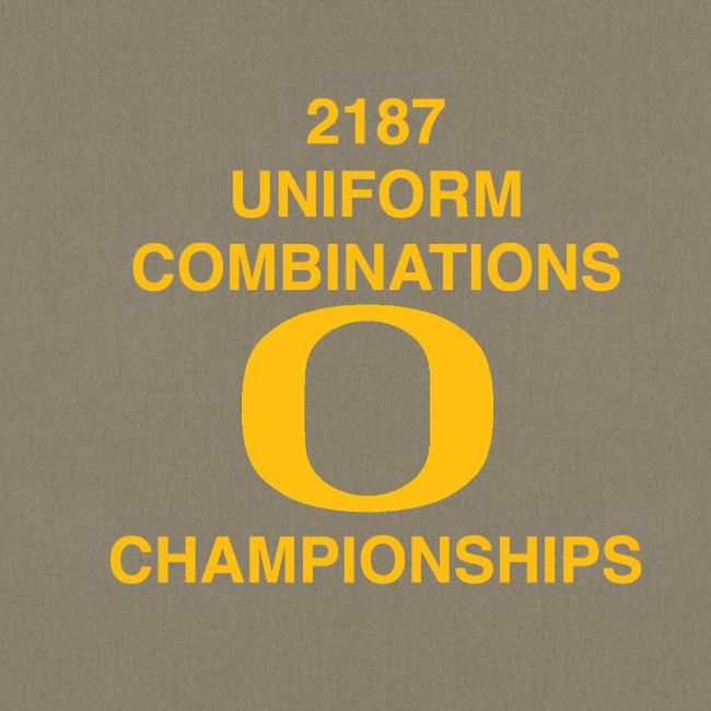2187 UNIFORM COMBINATIONS O CHAMPIONSHIPS