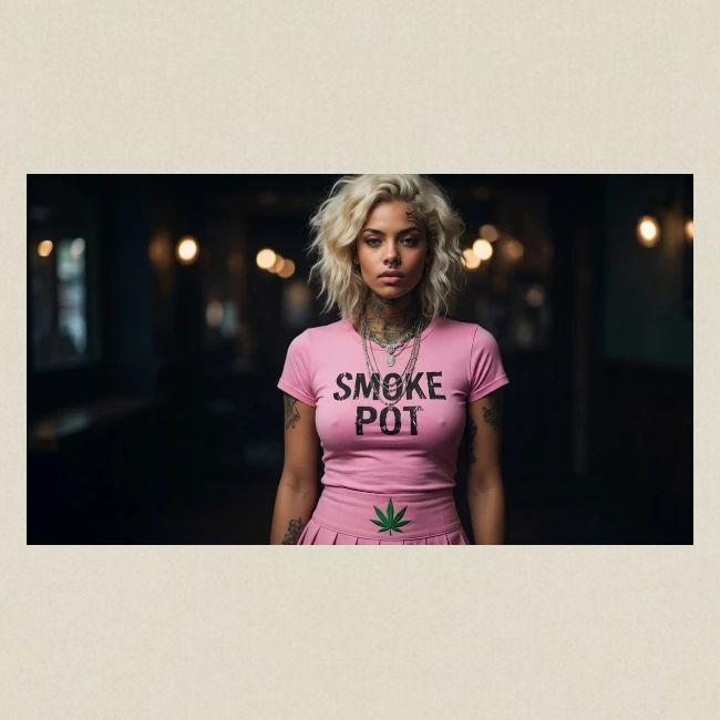 **Smoke Pot Pink Rebel Tee**
