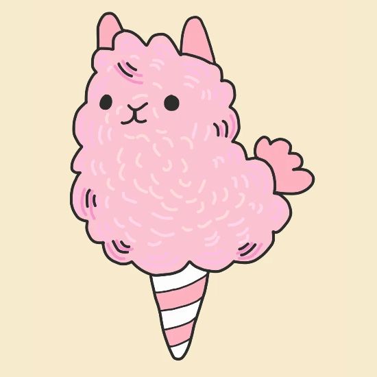 Cotton Candy Llama 10 Cotton Candy Push Pop Party Favors, Personalized