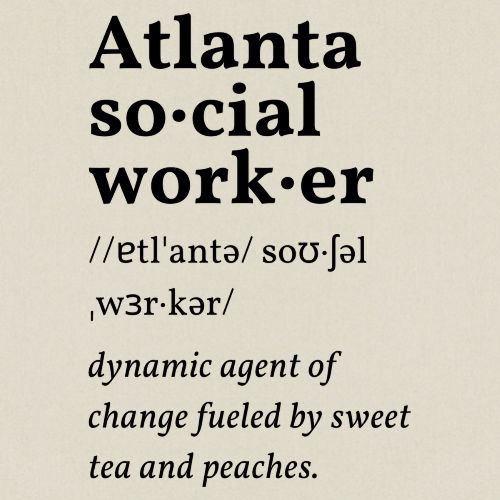 Atlanta Social Worker (Black Letters) - Tote Bag