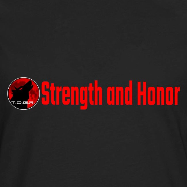 Strength and Honor - Red Letters