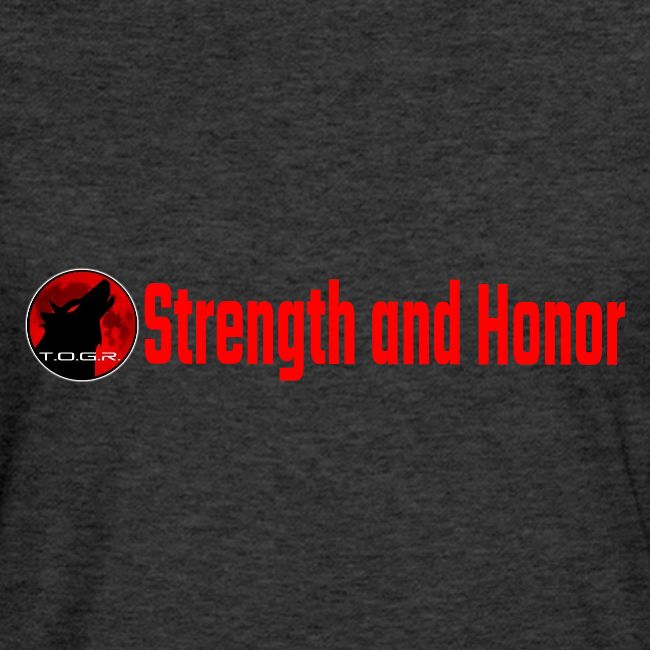 Strength and Honor - Red Letters