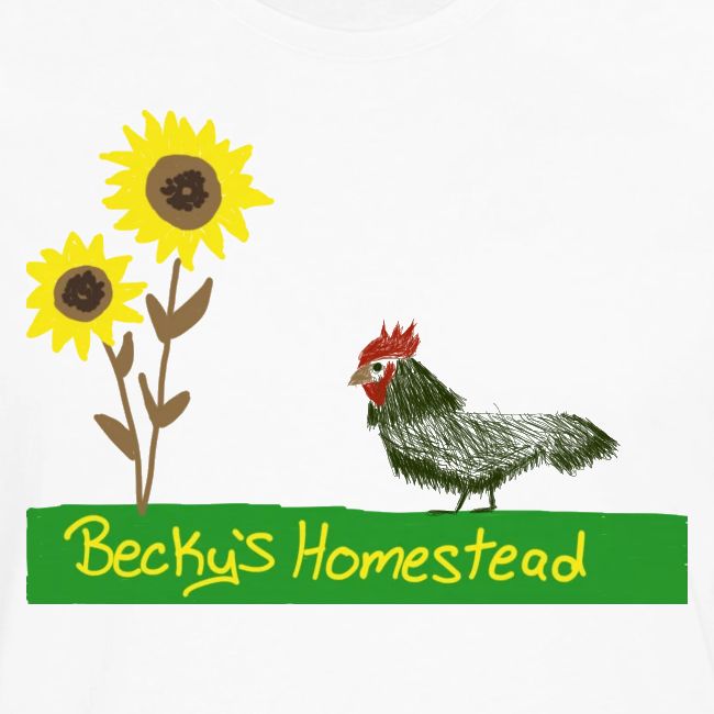 Chicken and Sunflowers
