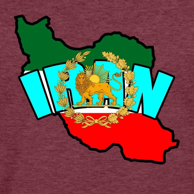 Iran Map Lion Sun