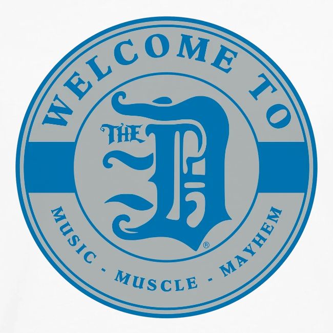 WELCOME TO THE D BADGE BLUE SILVER