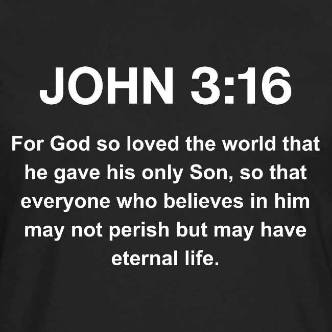 John 3:16 Christian Apparel – White
