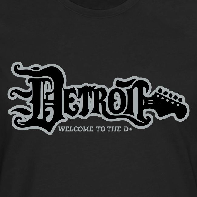 DETROIT GUITAR WTTD BLK SLR REG FONT