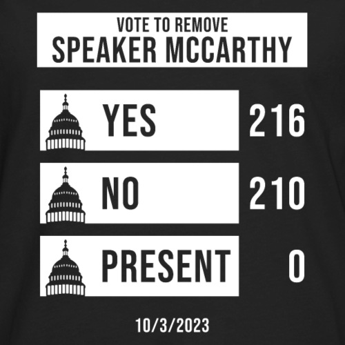 McCarthy Voted Out As House Speaker Political Tees - Men's Premium Long Sleeve T-Shirt