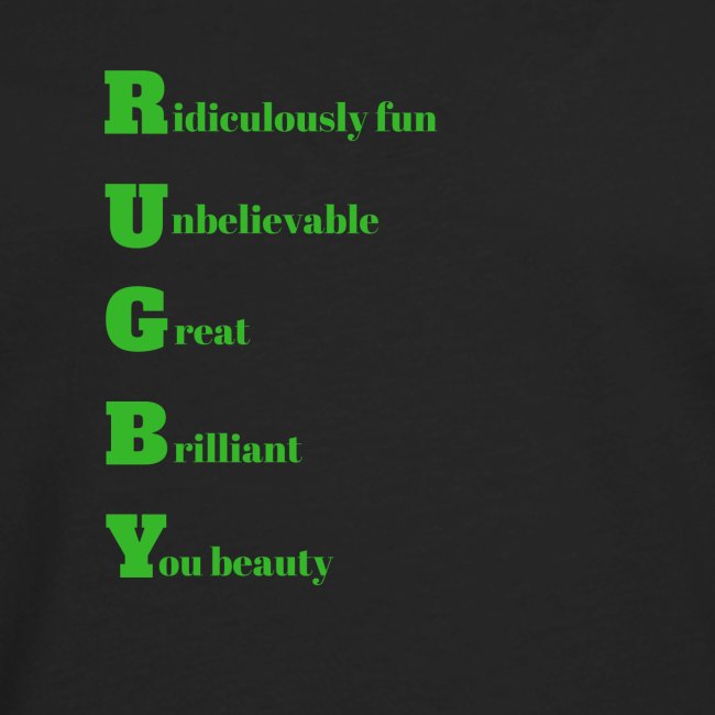 Rugby design for T-shirts and other merchandise