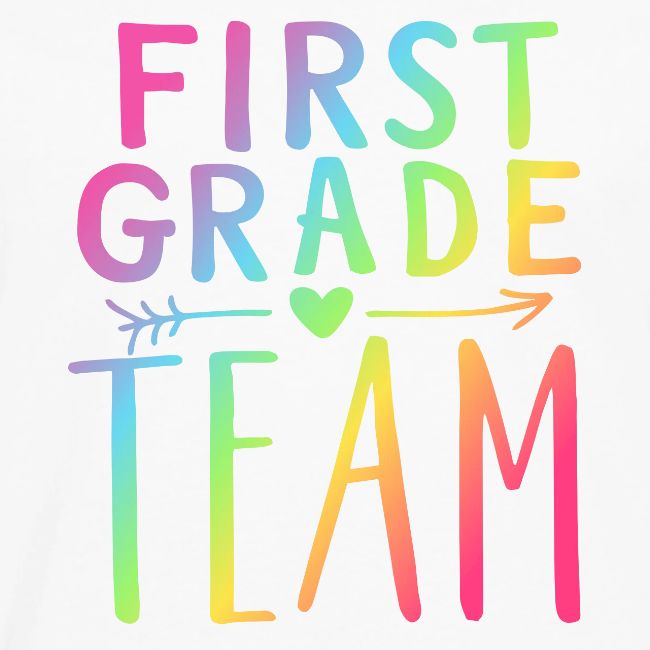 First Grade Team Neon Rainbow Teacher T-Shirts