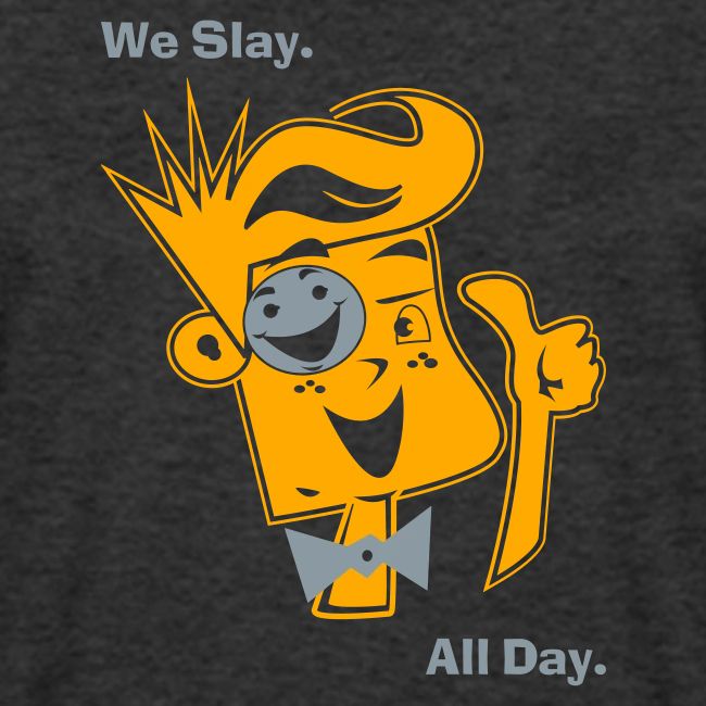 We Slay All Day Shiny Shirt Metallic Silver & Gold