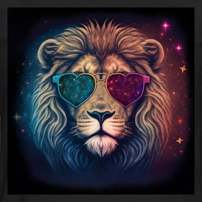 Jesus Lion of Judah wearing love glasses