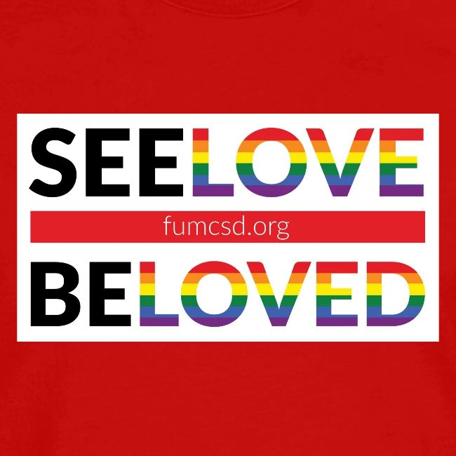 FUMCSD See Love, Be Loved: white design background