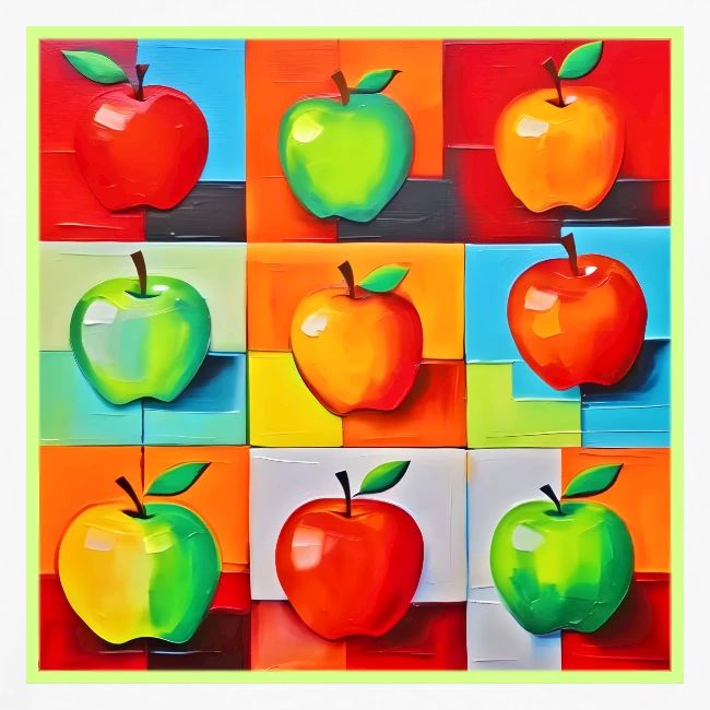 Colorful Apple Grid