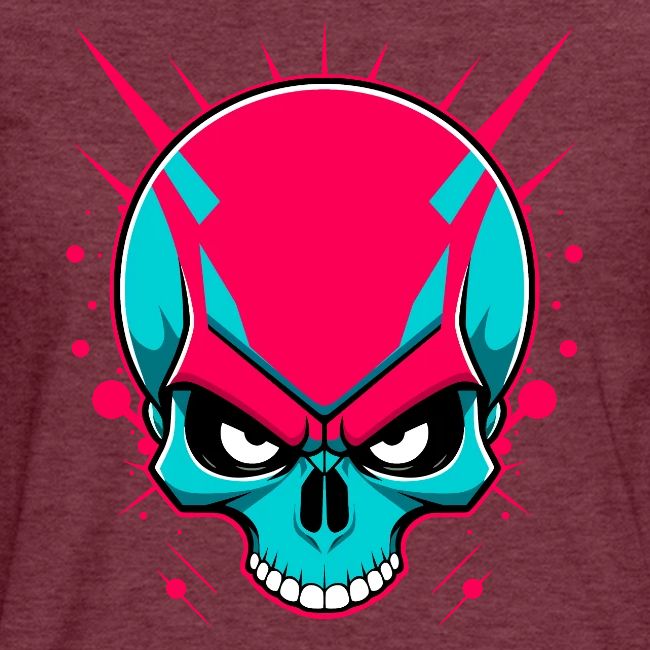 Colorful skull Without lower jaw