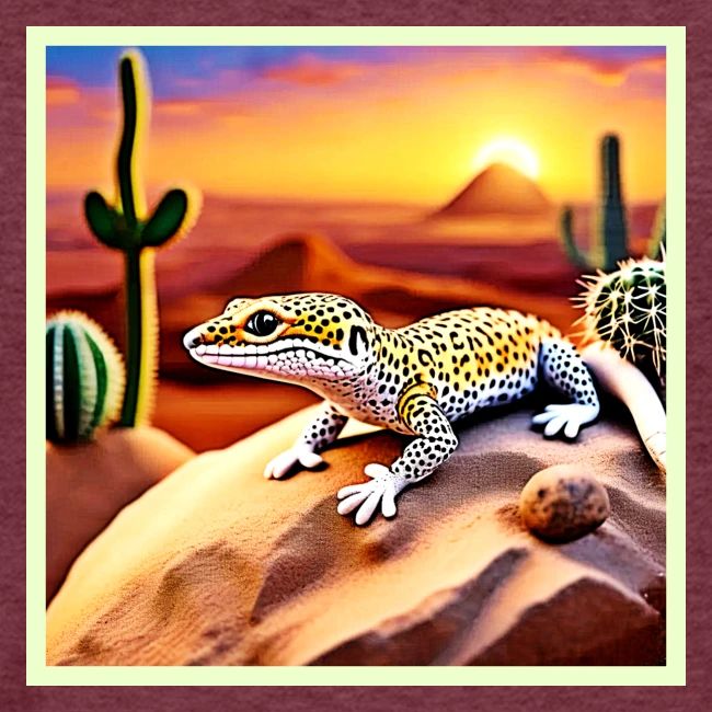 Beautiful Desert leopard Gecko Design