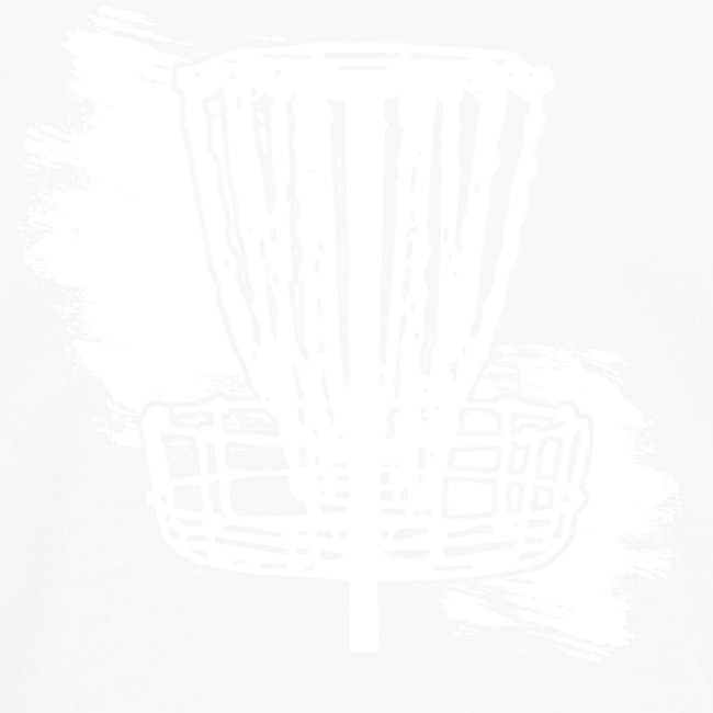 Disc Golf Basket White Print