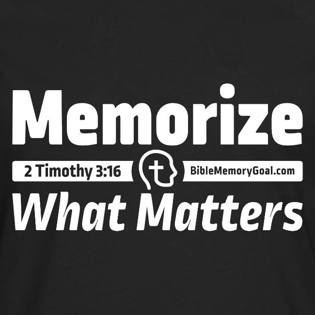 "Memorize What Matters" White Design