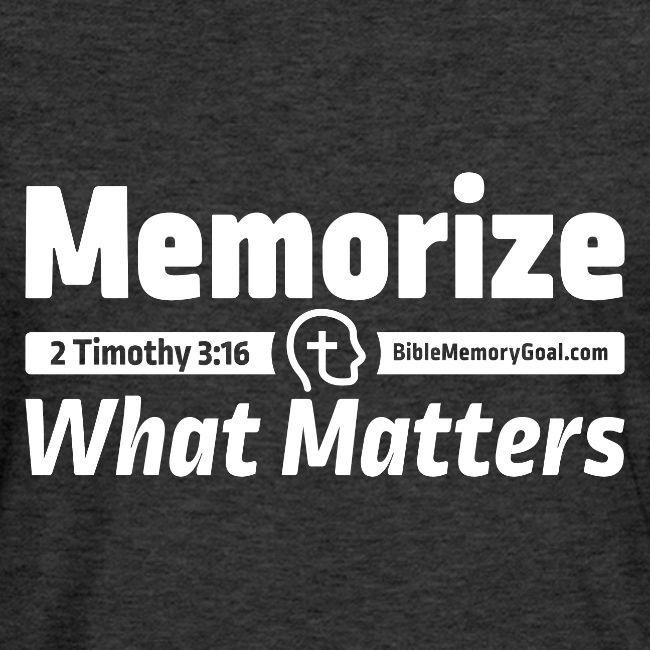 "Memorize What Matters" White Design