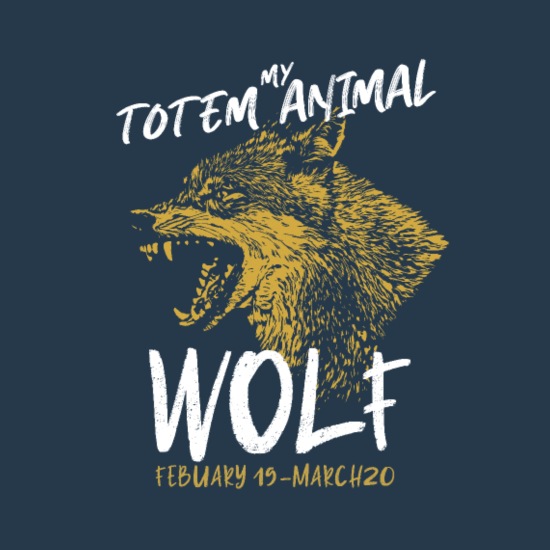 My totem animal is the wolf, pisces spirit animal' Men's Premium Longsleeve  Shirt | Spreadshirt