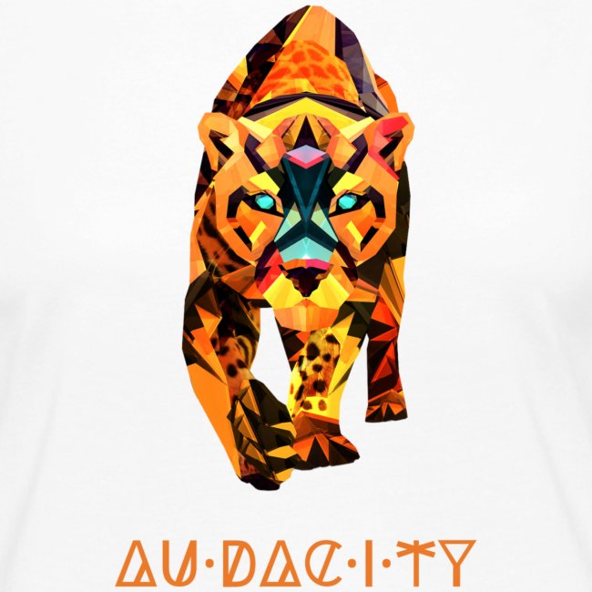 Audacity T shirt Design Orange Letters