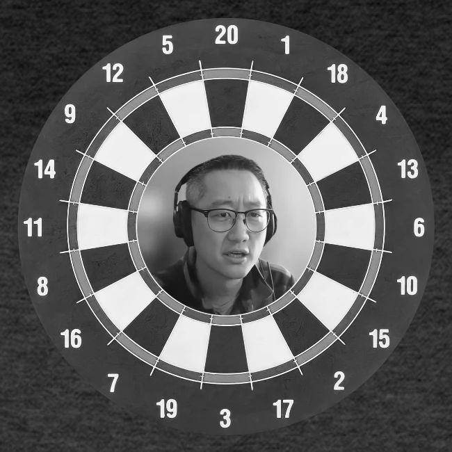 Producer Jay on a Dartboard