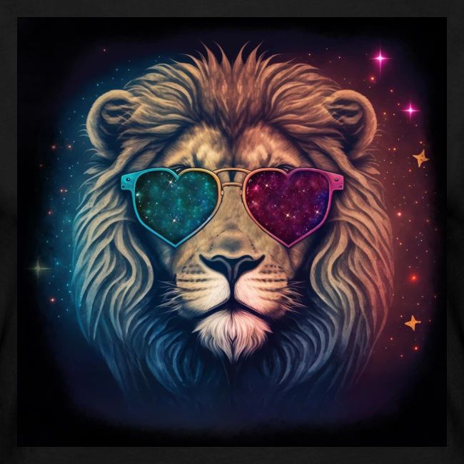 Jesus Lion of Judah wearing love glasses