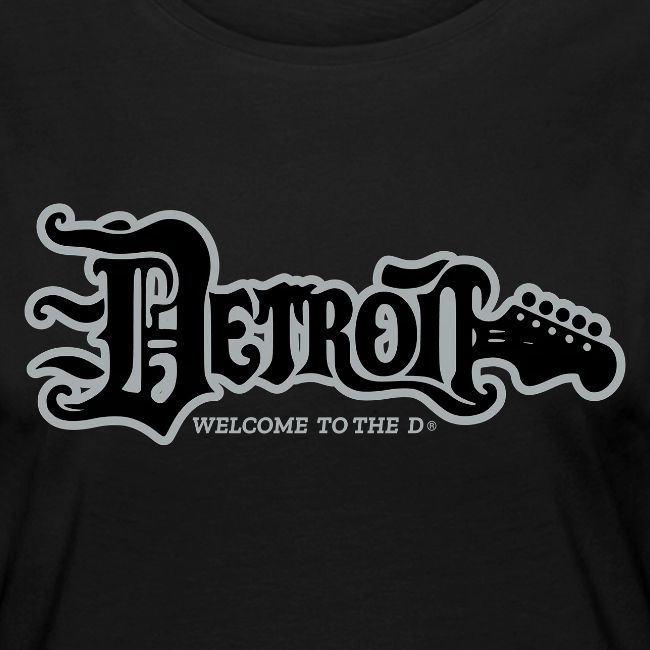 DETROIT GUITAR WTTD BLK SLR REG FONT