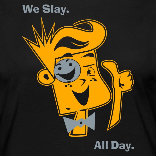 We Slay All Day Shiny Shirt Metallic Silver & Gold