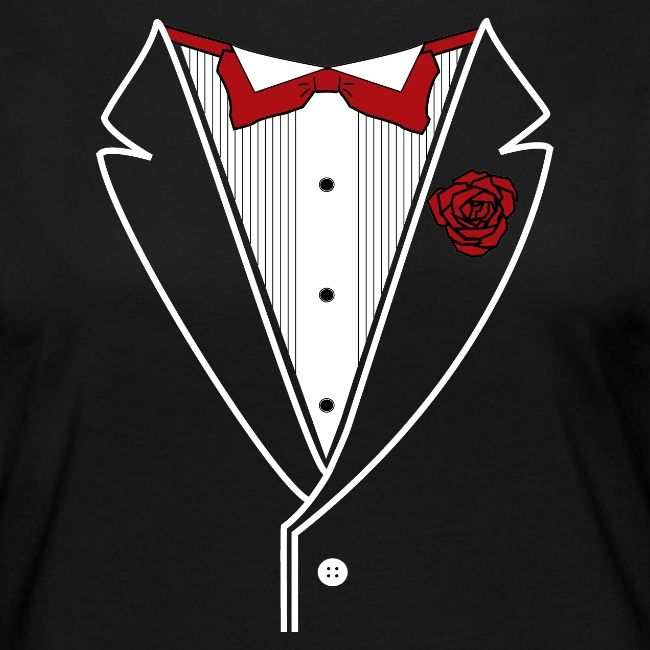 Tuxedo Shirt with Red bowtie