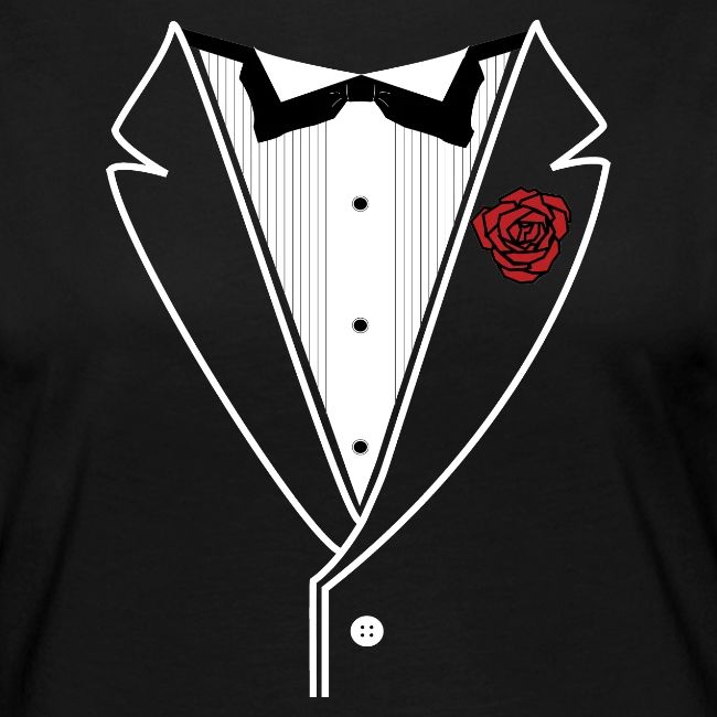 TUXEDO with Red Rose