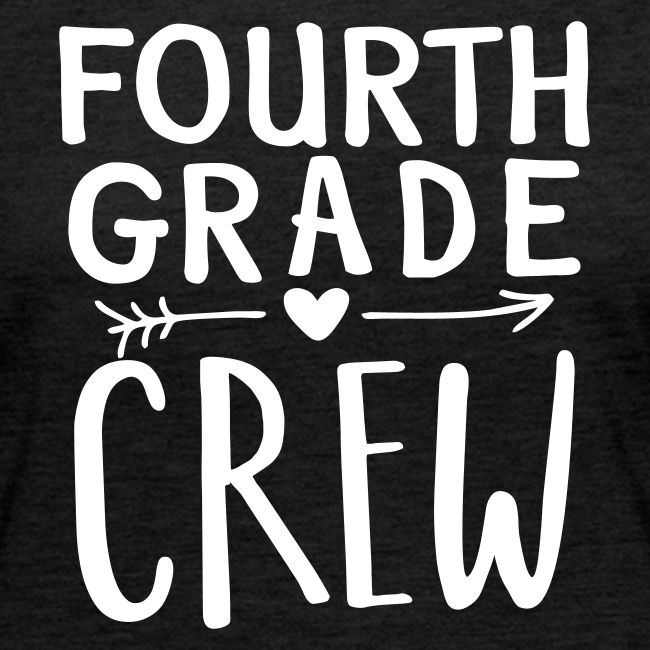 Fourth Grade Crew Heart Teacher T-Shirt