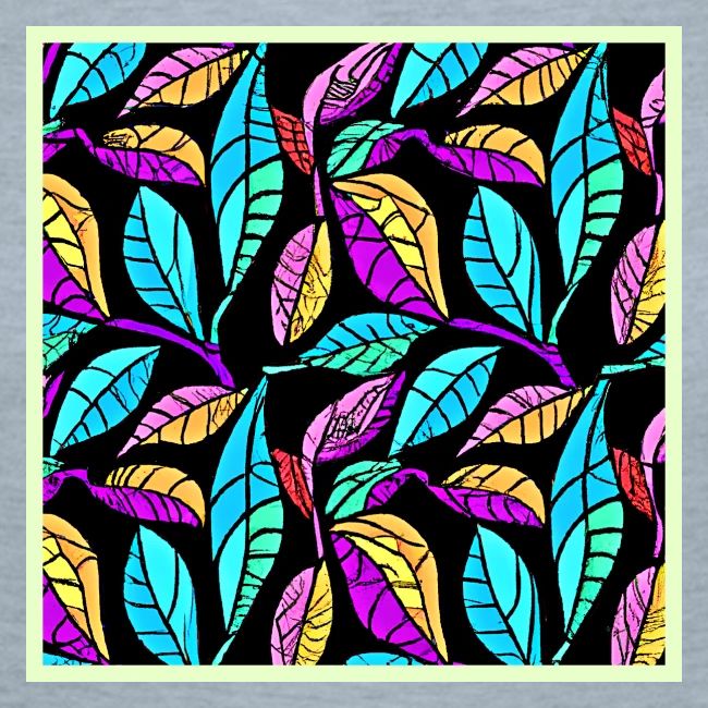 Stained Glass Leaves Design