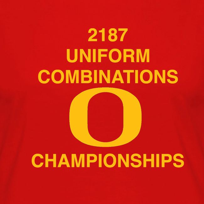 2187 UNIFORM COMBINATIONS O CHAMPIONSHIPS