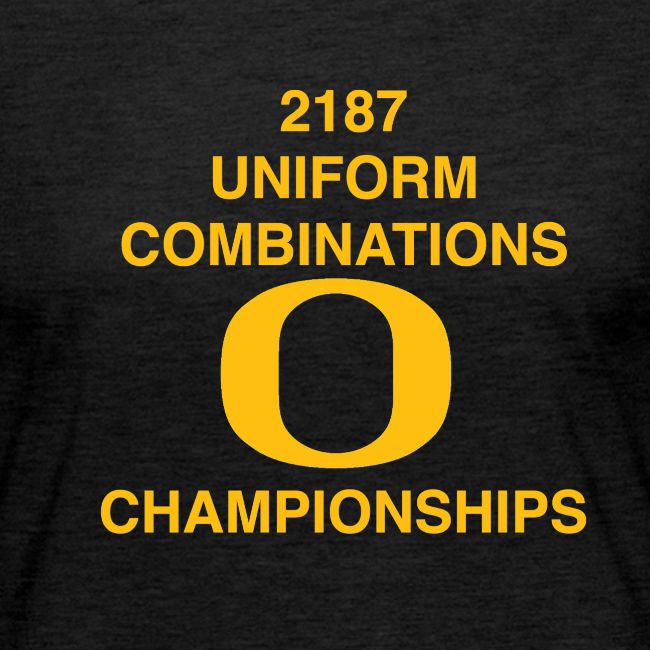 2187 UNIFORM COMBINATIONS O CHAMPIONSHIPS