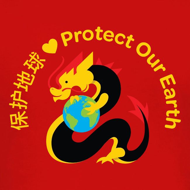 Earth Day Kindness Dragon Gold