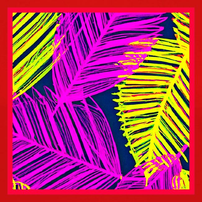 Neon Leaf Delight Chromatic Art
